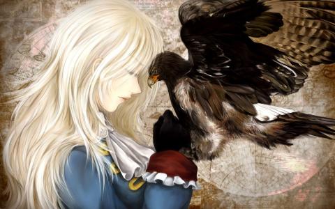 金发女孩和她的猎鹰