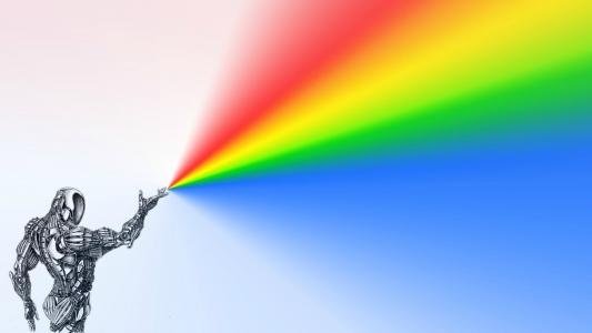 机器人投射彩虹