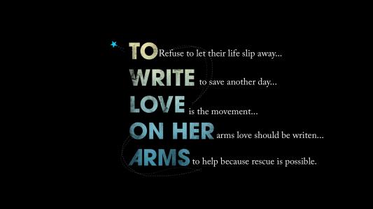 把爱写在她的手臂上