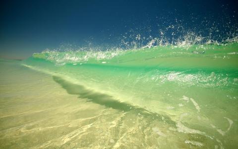 绿松石的波浪