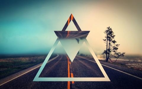 反映道路的三角形