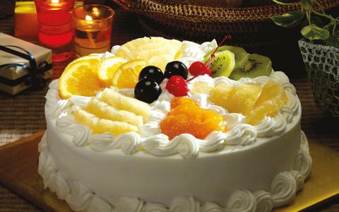 美味的水果蛋糕