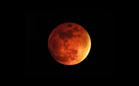 橙色的月亮
