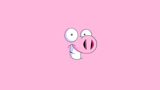 创意的粉色猪猪笑脸背景