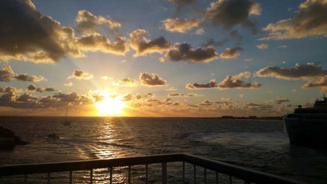 加那利群岛的朝阳图片