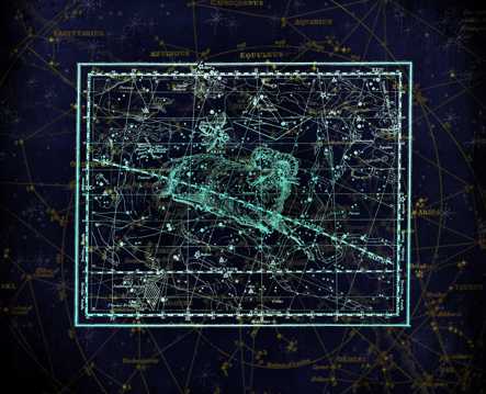摩羯座星座连线图