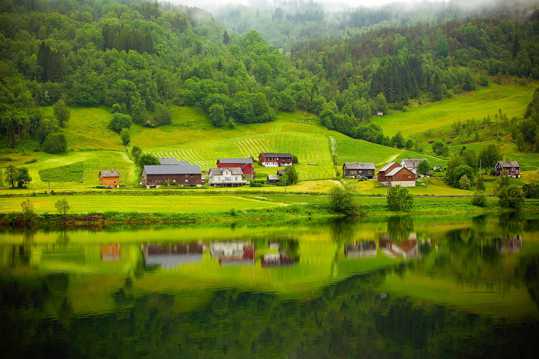 挪威乡村景色图片