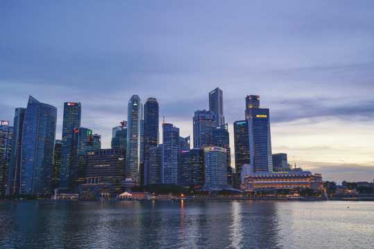 新加坡都市夜景高清圖片