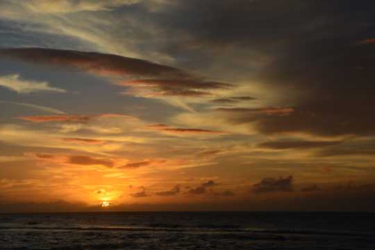 夏威夷日落美景图片