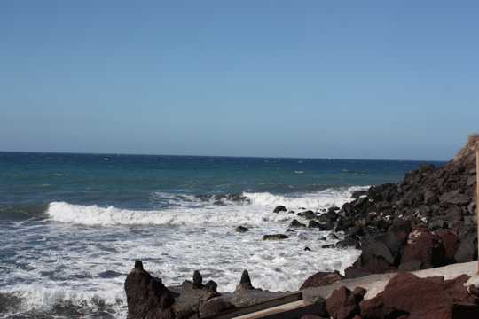 圣托里尼红海滩景致图片