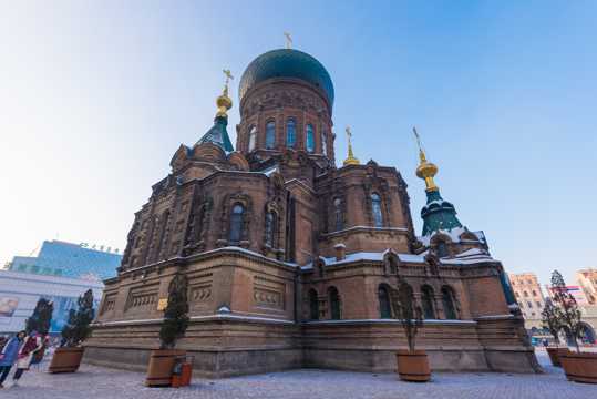 哈尔滨圣索菲亚教堂建筑光景图片