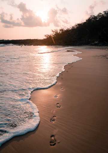黄昏海滩风光图片