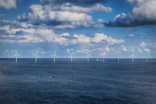 哥本哈根海风车景色图片