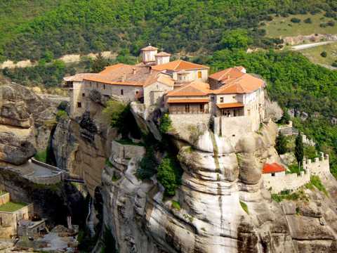 希腊米特奥拉修道院建筑景象图片