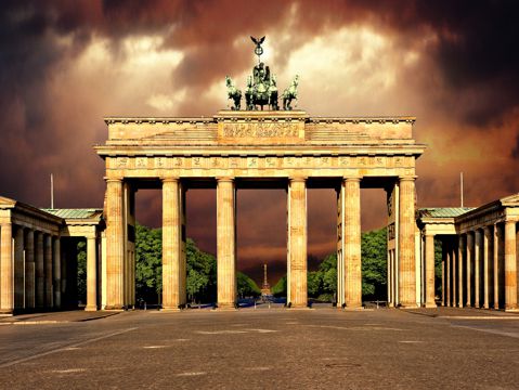 德国柏林勃兰登堡门建筑景象图片